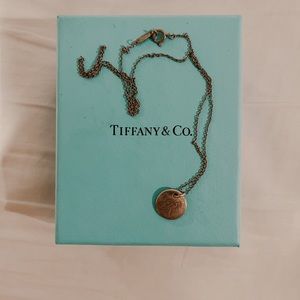 Tiffany Notes Alphabet disc charm necklace